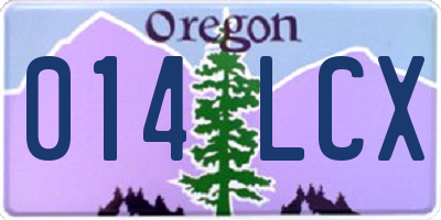 OR license plate 014LCX