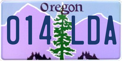 OR license plate 014LDA