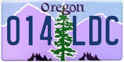 OR license plate 014LDC