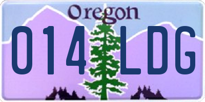 OR license plate 014LDG
