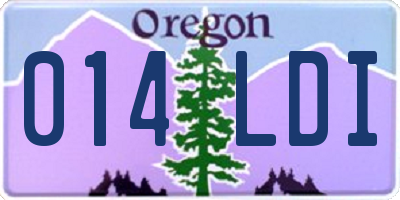 OR license plate 014LDI