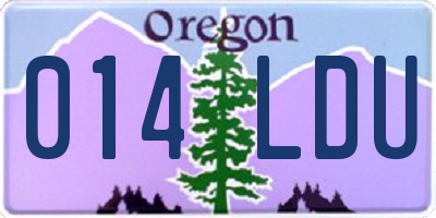 OR license plate 014LDU