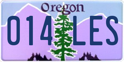 OR license plate 014LES