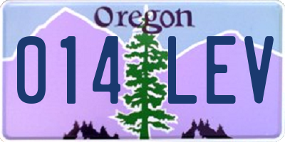 OR license plate 014LEV