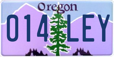 OR license plate 014LEY