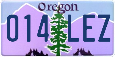 OR license plate 014LEZ