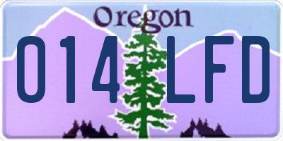 OR license plate 014LFD