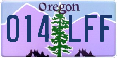 OR license plate 014LFF
