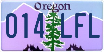 OR license plate 014LFL