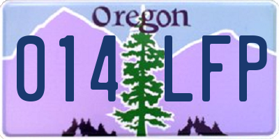 OR license plate 014LFP