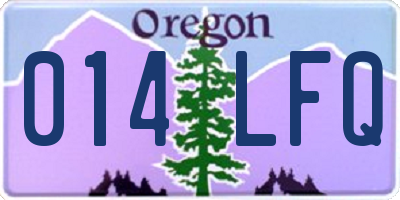 OR license plate 014LFQ