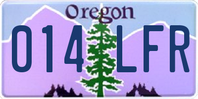 OR license plate 014LFR