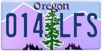 OR license plate 014LFS