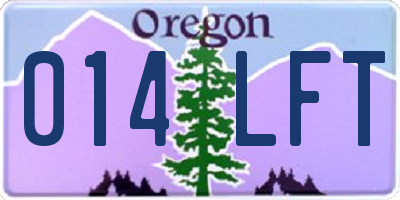 OR license plate 014LFT