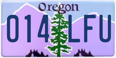 OR license plate 014LFU