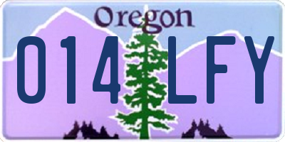 OR license plate 014LFY
