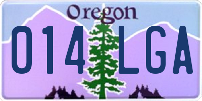 OR license plate 014LGA
