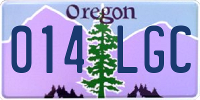 OR license plate 014LGC