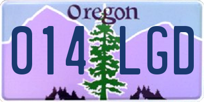OR license plate 014LGD