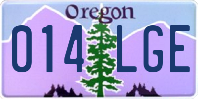 OR license plate 014LGE