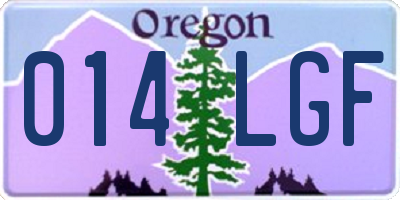 OR license plate 014LGF