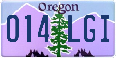 OR license plate 014LGI