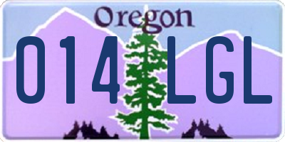 OR license plate 014LGL