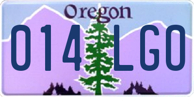 OR license plate 014LGO
