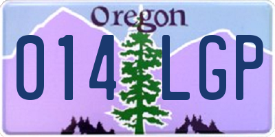 OR license plate 014LGP