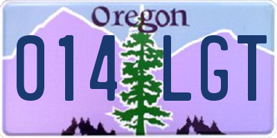OR license plate 014LGT