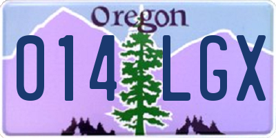 OR license plate 014LGX