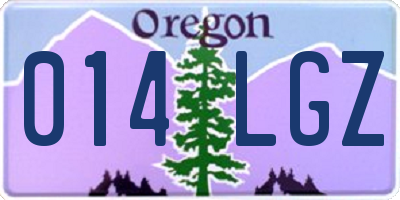 OR license plate 014LGZ