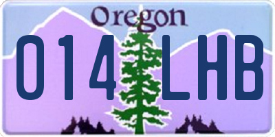 OR license plate 014LHB
