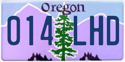 OR license plate 014LHD