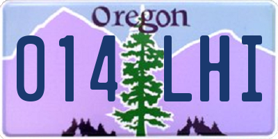 OR license plate 014LHI