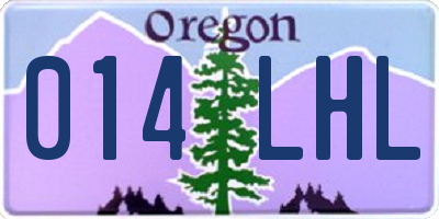 OR license plate 014LHL