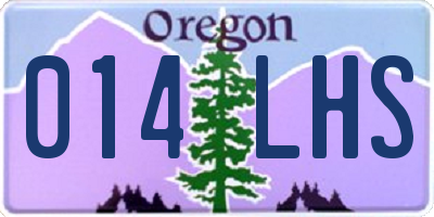 OR license plate 014LHS