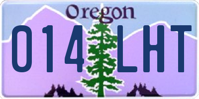 OR license plate 014LHT