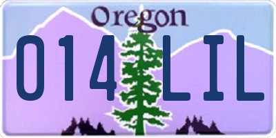 OR license plate 014LIL