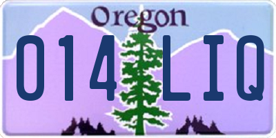 OR license plate 014LIQ