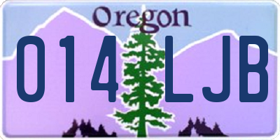 OR license plate 014LJB