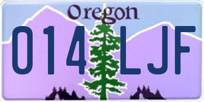 OR license plate 014LJF