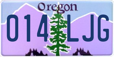 OR license plate 014LJG