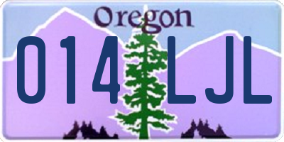 OR license plate 014LJL