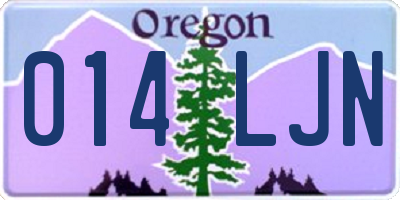 OR license plate 014LJN