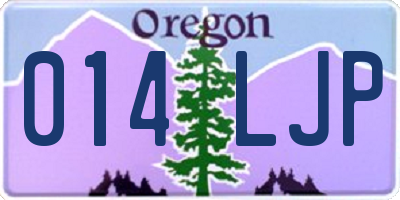OR license plate 014LJP