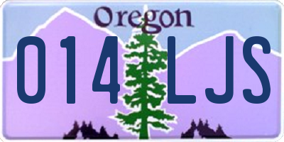 OR license plate 014LJS