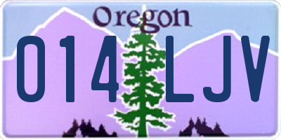 OR license plate 014LJV