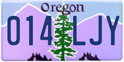 OR license plate 014LJY