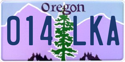 OR license plate 014LKA